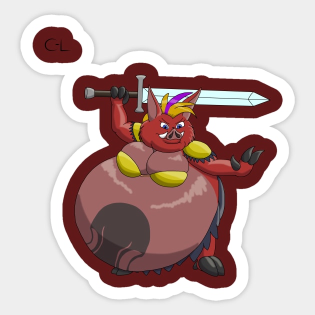 Hel the gladiator orc Sticker by Cyborg-Lucario